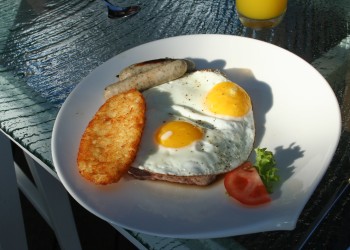 a plate of food on a table