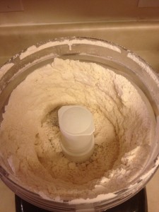 a white flour in a blender