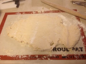 a dough on a cutting board