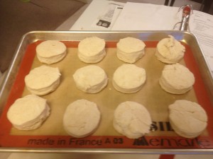 a tray of biscuits on a baking sheet