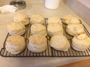 a group of biscuits on a rack