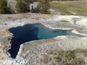a hot spring in a valley
