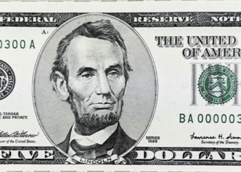 a close up of a paper money